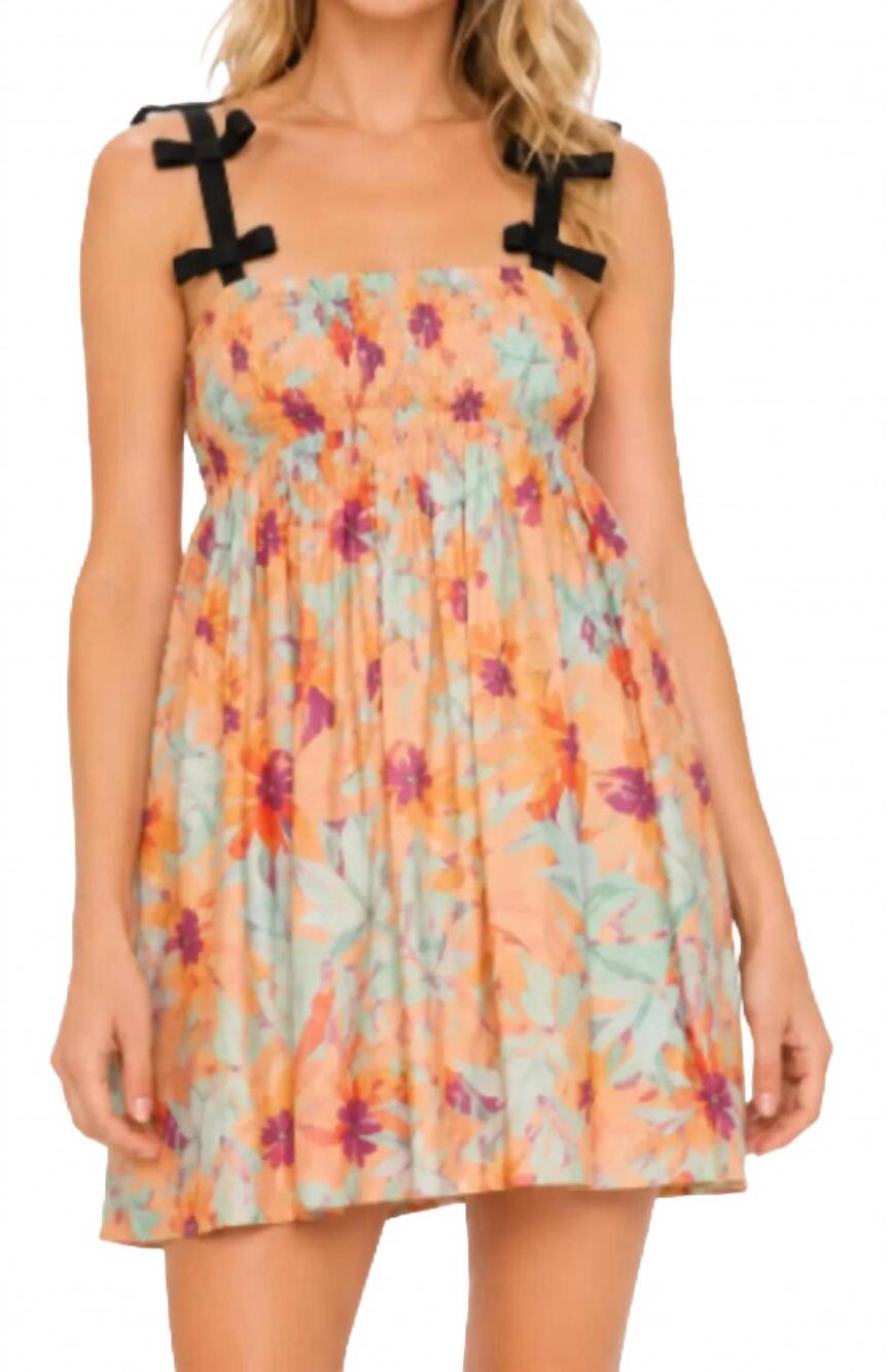 NEW MEET ME IN SANTORINI sunflower dress in orange